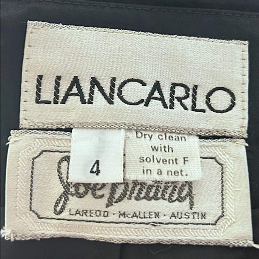Vintage LIANCARLO for Joe Brand Jacket Size 4 Black Velvet Rhinestone Accents - Picture 13 of 13